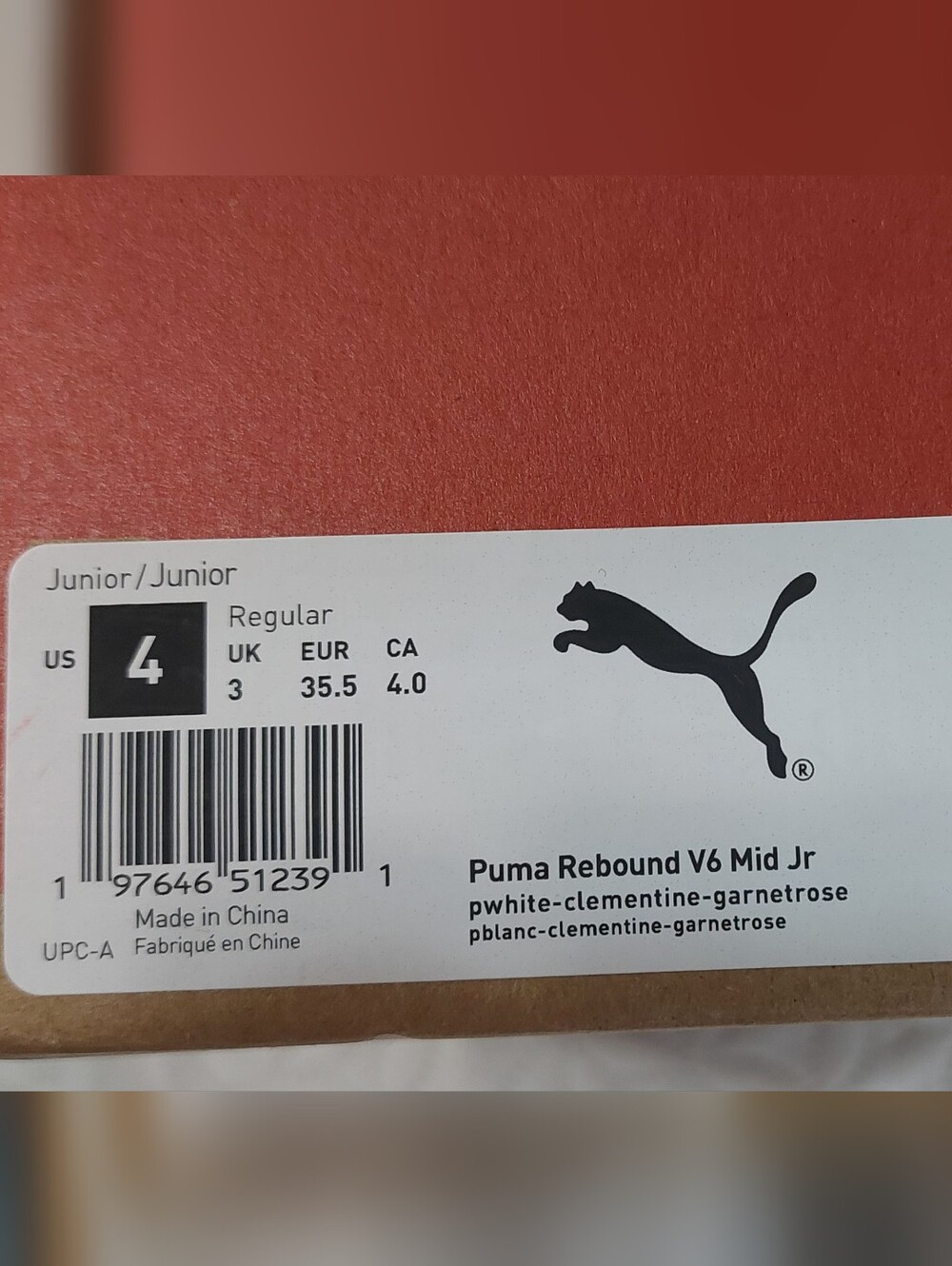 Puma Low-Top Sneakers in White and Pink with Yellow Accent - Picture 9 of 9